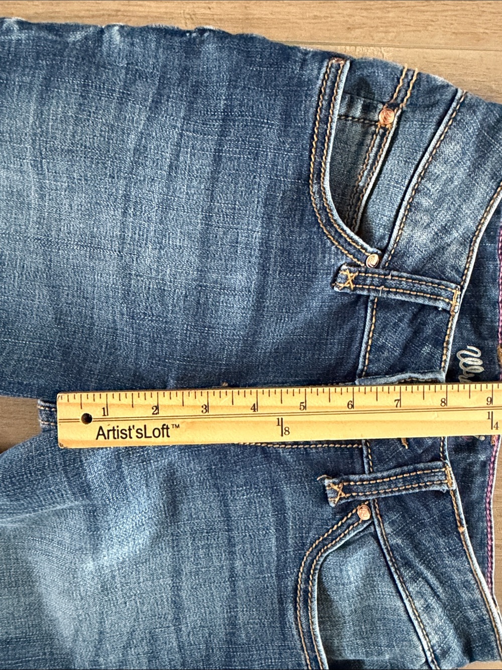 Wrangler Low Rise Boot Cut Dark Wash Jeans Sz 0 Western Rodeo 34" Inseam Stretch - Picture 9 of 10